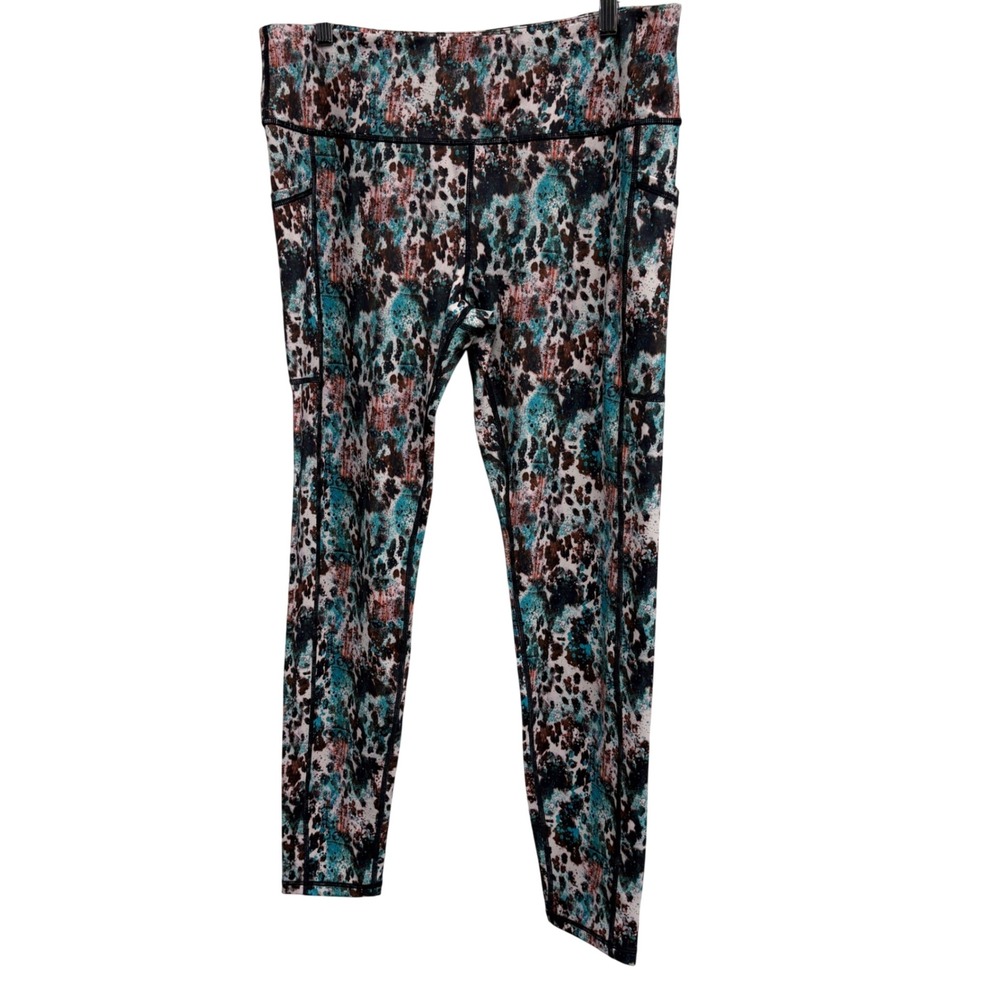 Constantly Varied Gear CVG Womens XXL Teal Abstract Splash outlaw Leggings